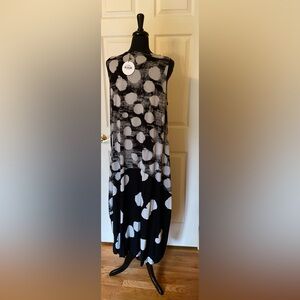 Alembika Cloud Women’s Stretchy Black & White Sleeveless Maxi Tank Dress. Size 6